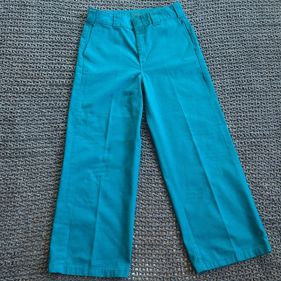 Dickies Women's Teal Wide Leg Pants - Picture 6 of 12
